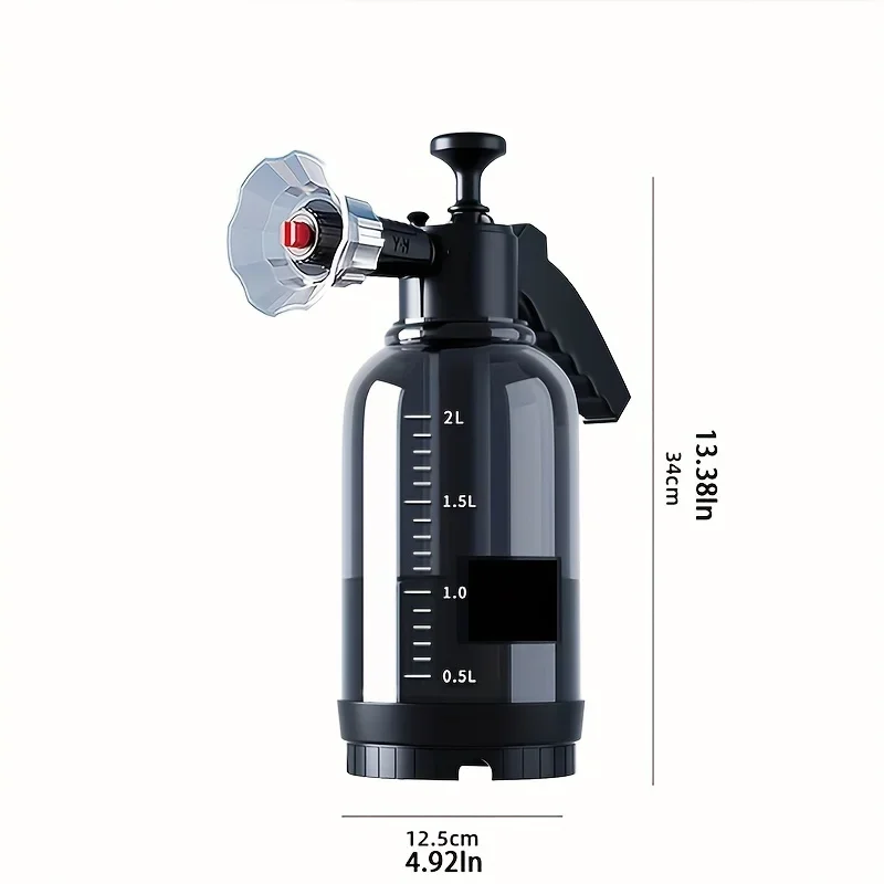 다기능 기압 분무기, 휴대용 세차 도구, 원예, 집 청소 및 세차용, 2L