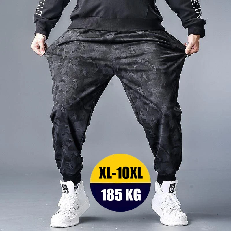 

Summer Casual Pants For Men Oversize Sports Pants Breathable Quick Dry Joggers Camouflage Sweatpants Big Fat Trousers 10XL