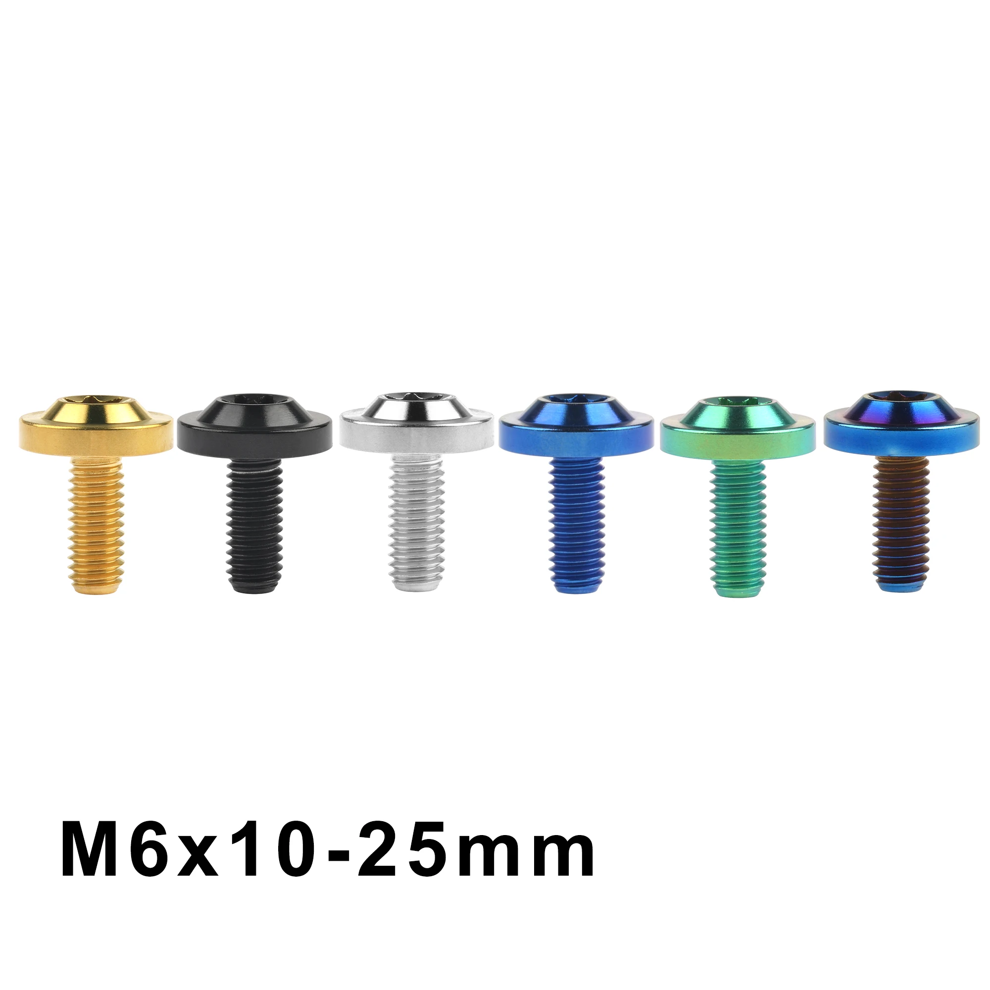 Weiqijie Peças Parafuso de Titânio M6x10 15 20 25 mm Parafuso Polegar Torx T30 Bicicleta da Motocicleta Parafuso