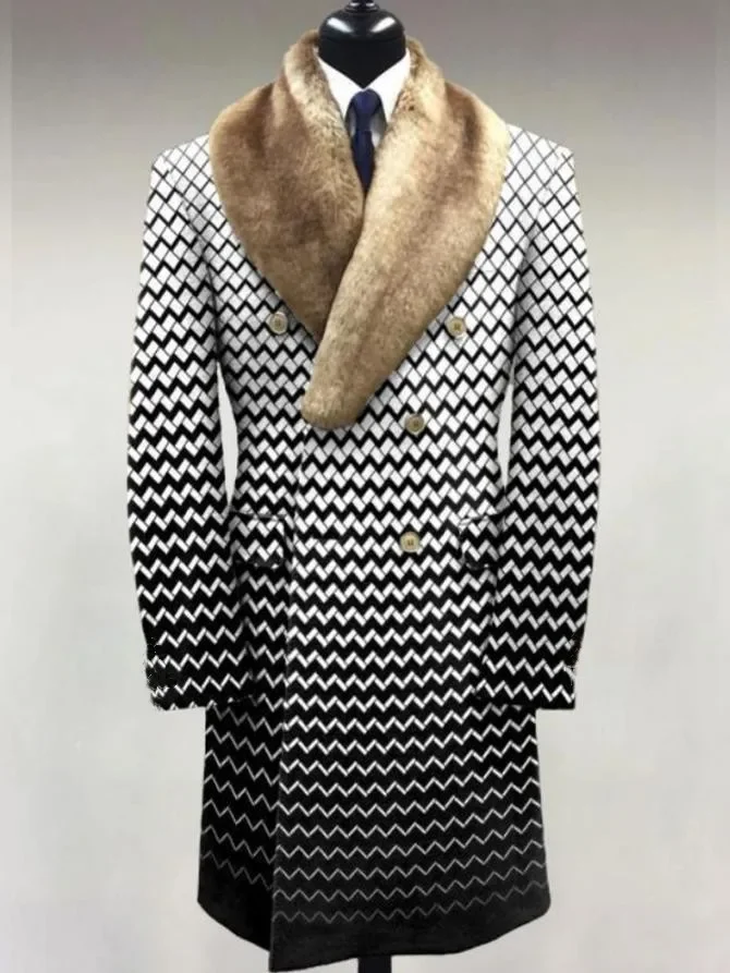 Wool Overcoat European and American Men's Double-breasted Coat Autumn and Winter