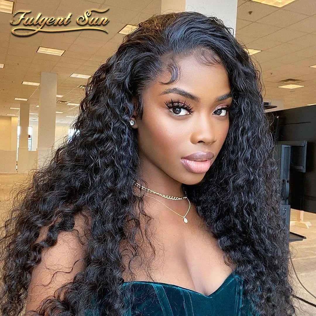 Peruca de Cabelo Fechamento do Laço Natural para as Mulheres Remy Malaio Onda Profunda hd Peruca Cabelo Humano Cor Pré Arrancadas 4x4 3 4x4 hd fechamento do laço peruca cabelo