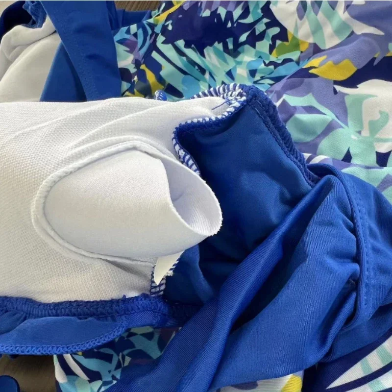 New Plus Size Swimdress Swimsuit Chubby Women Swimwear Print Large Tankini Summer Bikini Beach Wear Bathing Suit Mujer 5XL