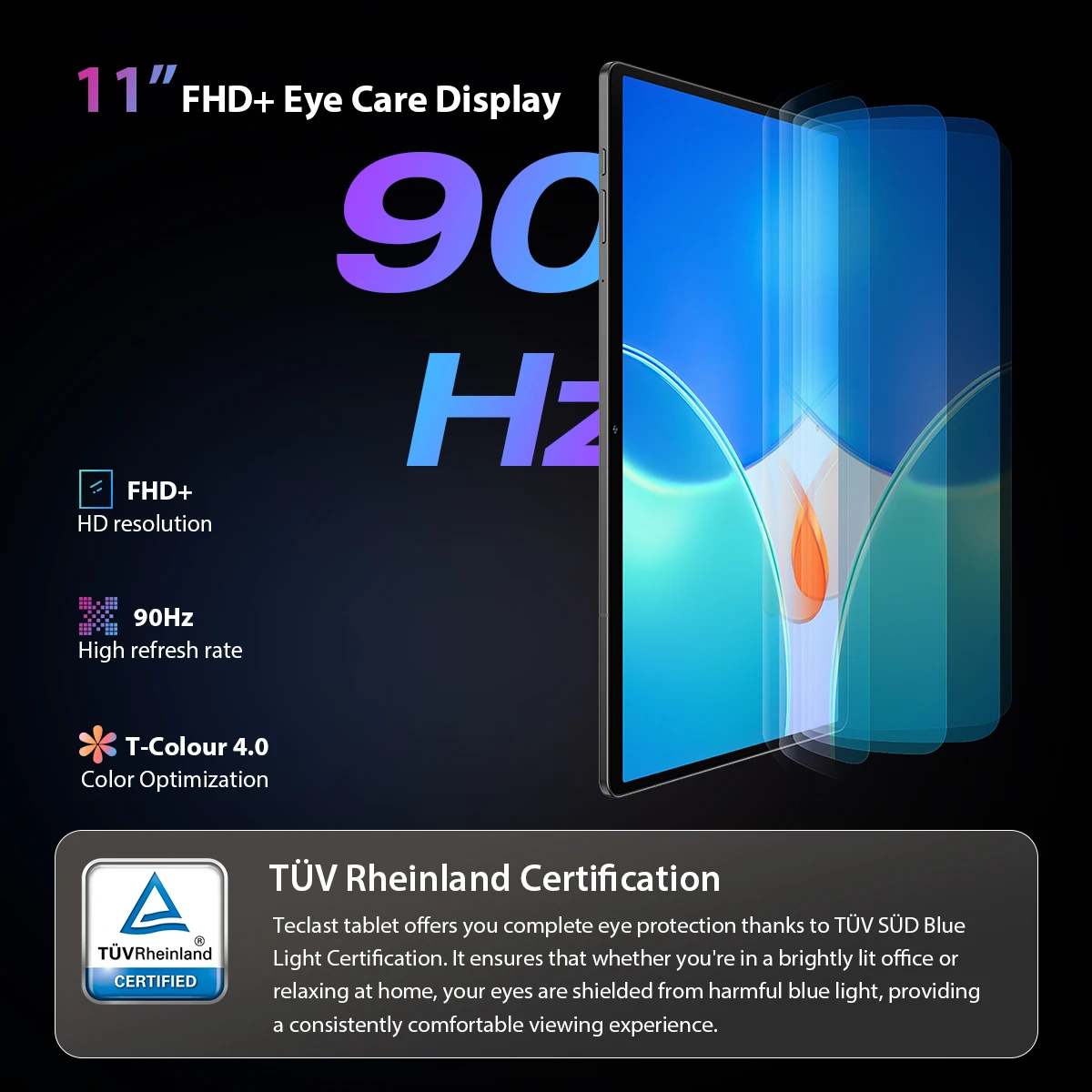【NEW】Teclast T50 Max Android 14 Tablet 11" FHD+ 90Hz Display TÜV Rheinland MediaTek G99 8GB RAM 256GB ROM 8000mAh 18W 4G LTE Tab - Image 5