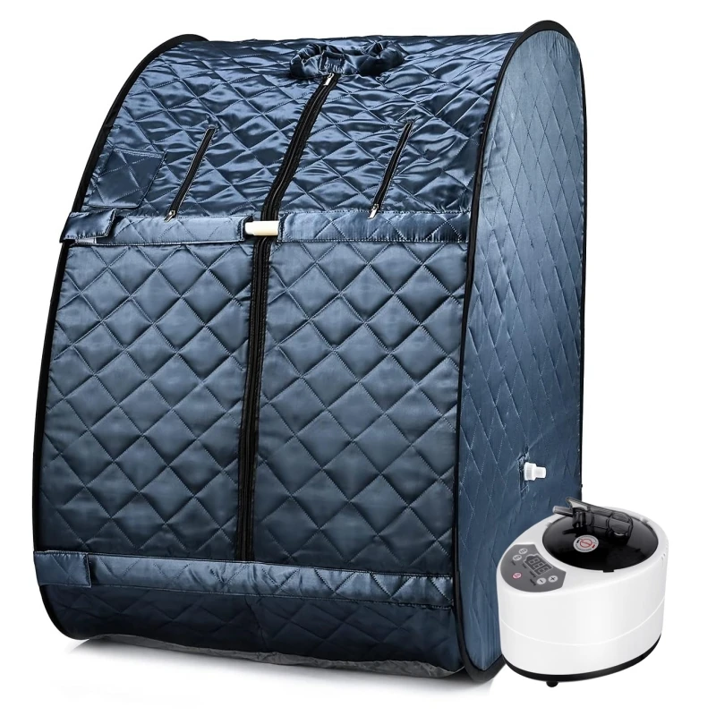 ซาวน่าพกพา กล่องซาวน่าสำหรับใช้ในบ้าน ซาวน่าอบไอน้ำส่วนตัว ซาวน่าพับได้ พร้อมเครื่องทำไอน้ำ 3 ลิตร เครื่องกำเนิดไอน้ำ 1000 วัตต์ สำหรับใช้ในบ้าน 1