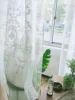 Sheer Modern Rural Style Diamond Shaped Minimalist Embroidery Net Curtain  Window White Embroidered Window 4