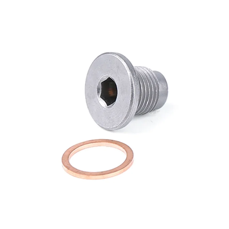 Suitable for Peugeot 207CC 3008 308CC 408 508 Citroen C4 C5 C6 DS5 DS6 engine Oil Drain Plug Nut Gasket 1.6T 031139 031138