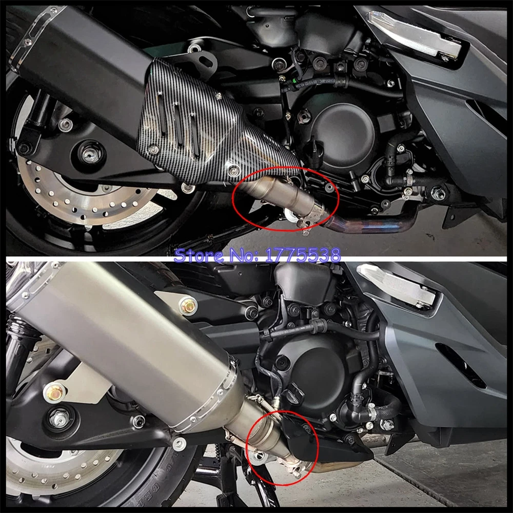 Motorcycle Exhaust Mid Link Pipe for Honda Forza 350 NSS350 2021-2024 ADV350 2022-2024 Motorcycle Muffler Pipe for 51mm Exhaust - Image 5