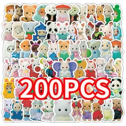Calico Critters Stickers Collection: Decorative Graffiti Decals for Laptops, Scrapbooks, and More - Waterproof and Versatile for Creative Expression (200PCS)
