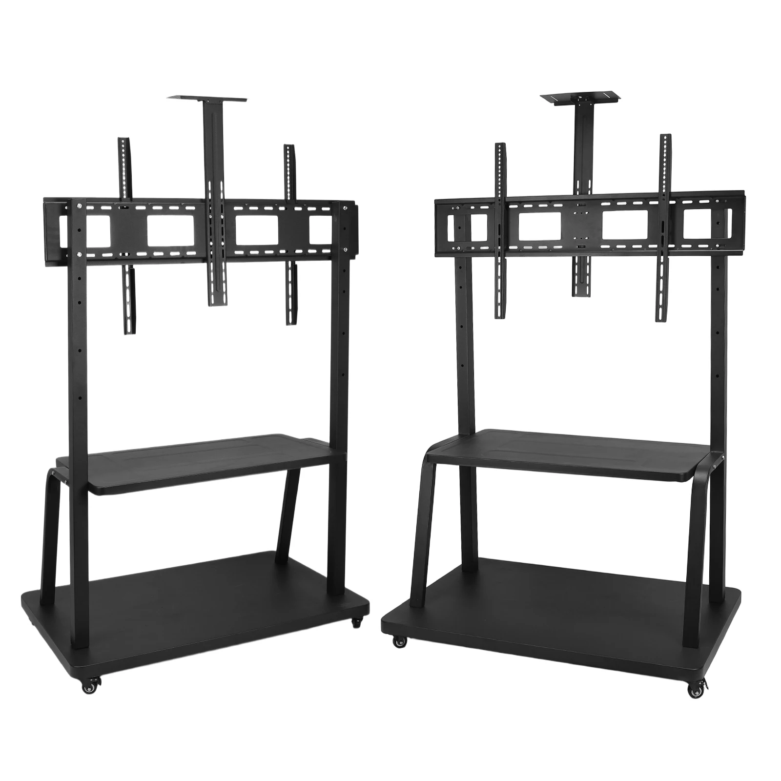 Heavy-Duty TV Cart Max Load Up To 660-Pound Multi Purpose TV Floor Cart Height Adjustable for Home Office School Use