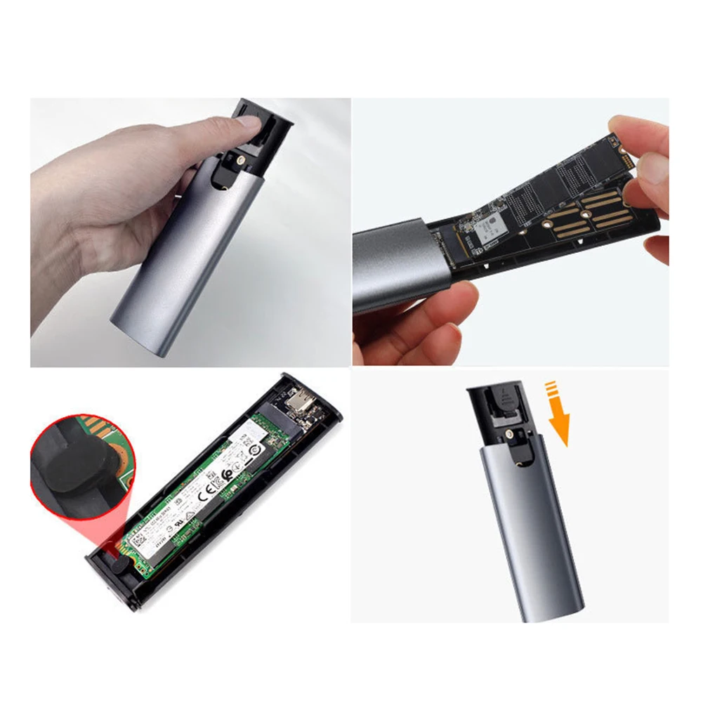M2 NVMe SSD ̽, M.2 NGFF-USB  SSD Ŭ , 2230, 2242, 2260/2280  C Ÿ ָ Ʈ ̺, 5Gbps, 10Gbps