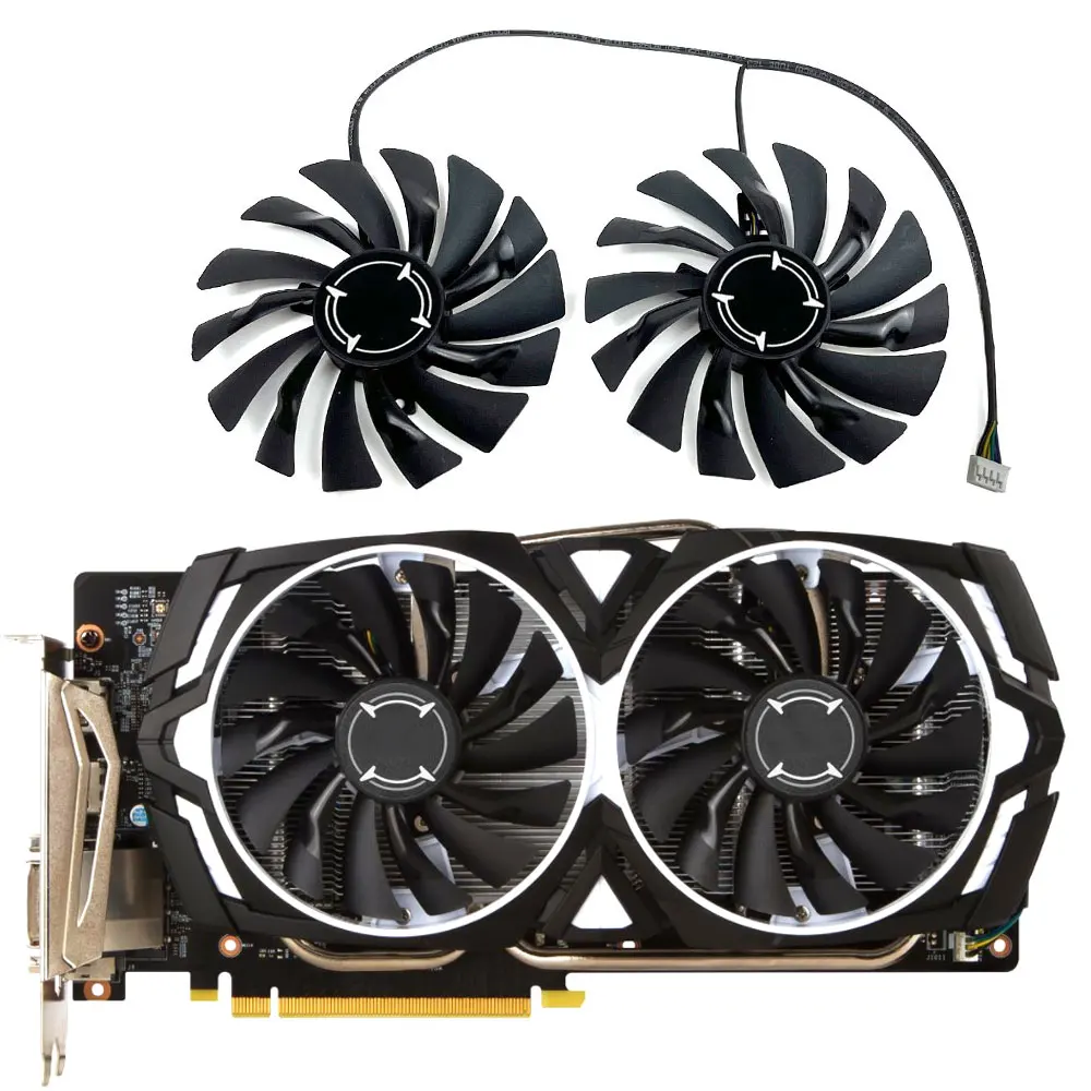 NEW Original 95MM GTX1070 ARMOR GPU Fan，For MSI GTX 1060、1070、1070Ti、1080、1080Ti、RX 580、RX570、RX470 ARMOR Video card cooling fan