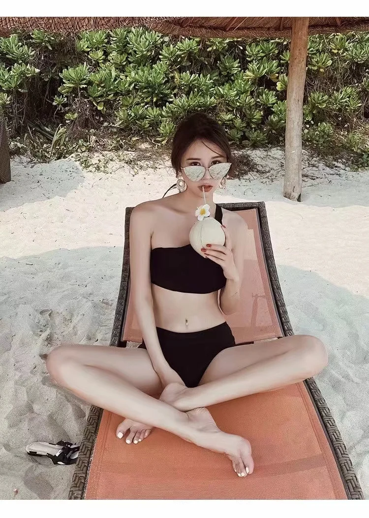 Girlish feeling  bikini set fashion swimsuit backless swimwear sexy bathing suit fashion designer womens clothing