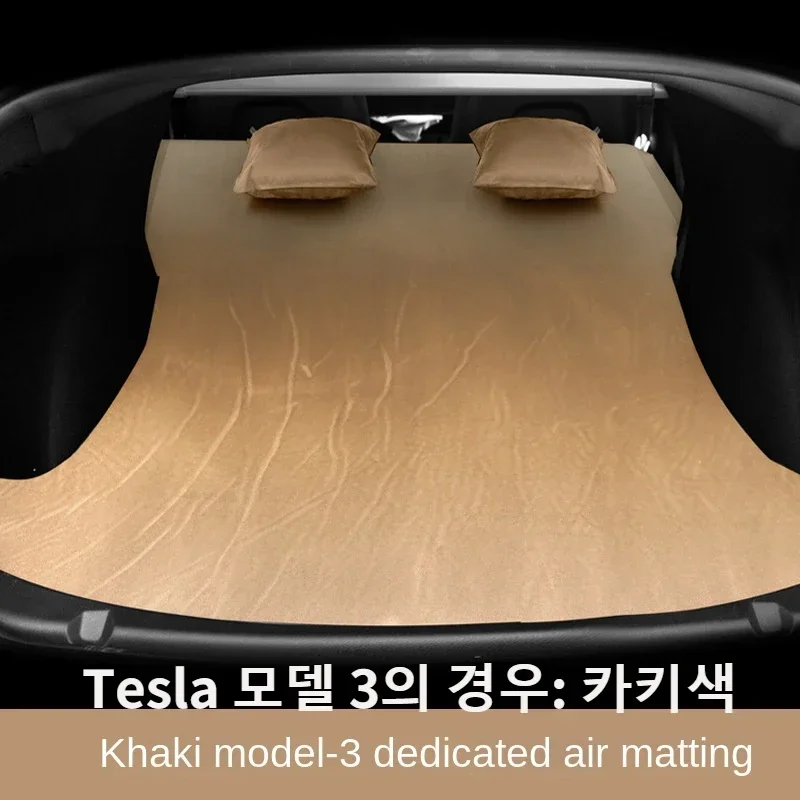 Für Tesla Model 3 Model Y Model S Matratze Portable Aufblasbares Auto  Luftbett mit elektrischer Luftpumpe Beflockung Oberfläche Camping Air Bett  Kissen für Tesla A