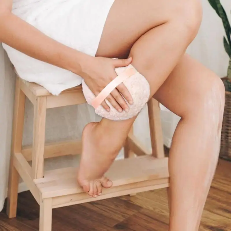 15cm 특대형 파우더 퍼프, 오버사이즈 롱 플러시 바디 파우더 어플리케이터, 손쉬운 그립감의 오버사이즈 더스트 퍼프 (바디/페이스 파우더용)