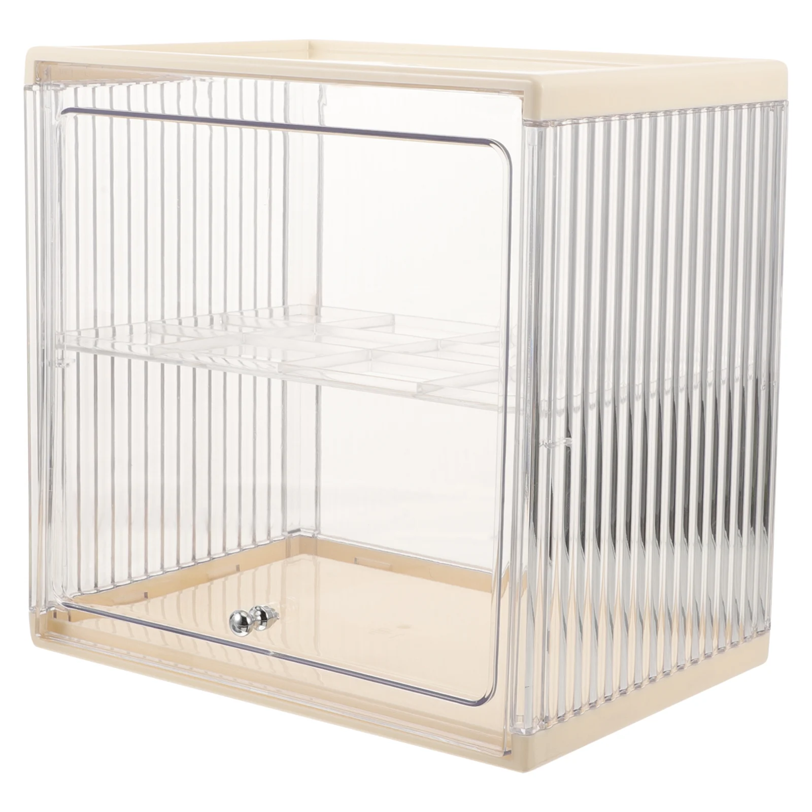 

Double Layer Bread Box Bin for Countertop Storage Plastic Holder Kitchen Organizer Shop Containers Loaf