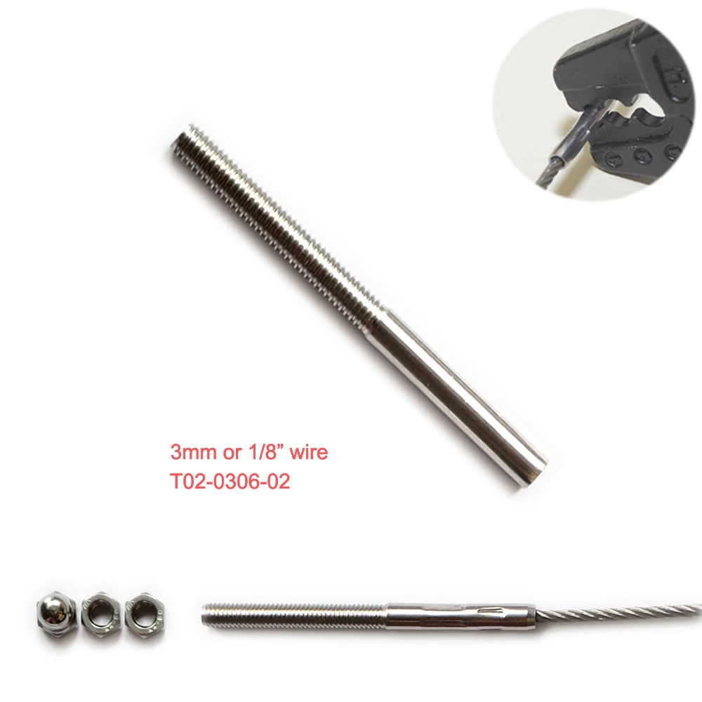 Installazione Di Tenditori Per Cavi In Acciaio Inox T316 Per Ringhiere Per Scale Lunghe 4 M 4 Mm 5 Mm 2 Pezzi 90353367
