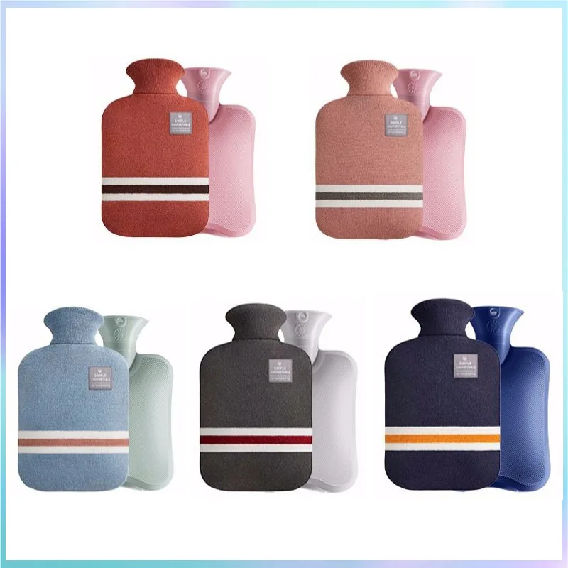 Winter Refilled Water Heater Bag Striped Simple Water Heater Women Warm