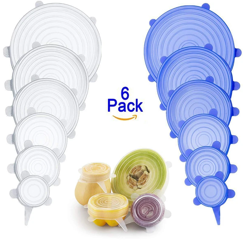 

Silicone Stretch Lids Reusable Airtight Food Wrap Covers Keeping Fresh Seal Bowl Stretchy Wrap Cover Durable Food Storage Cover