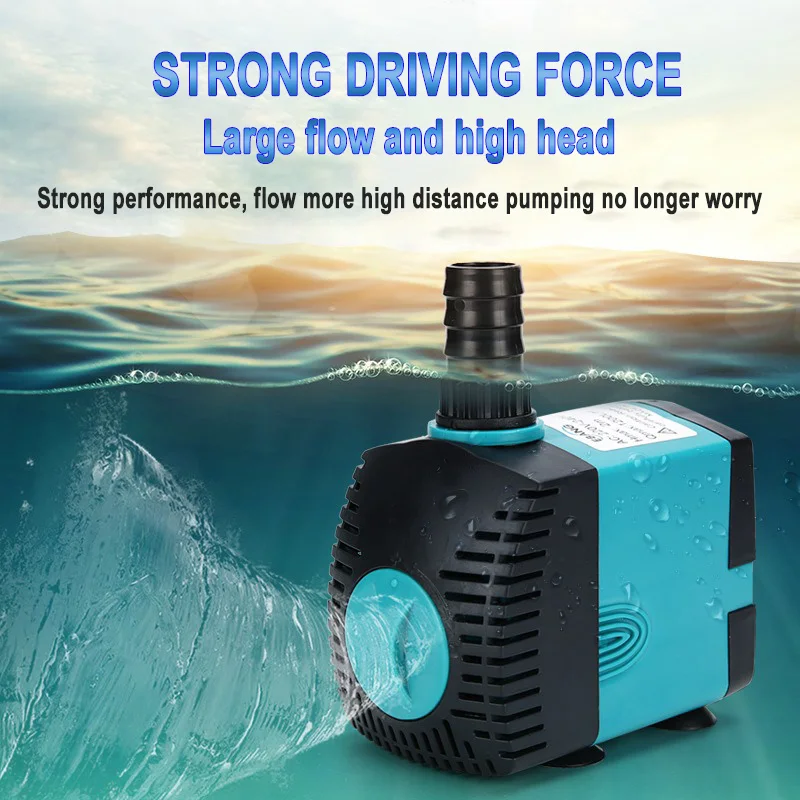 Aquarium Submersible ปรับถังปลาน้ําปั๊มหัวฉีดสําหรับ Pond,Hydroponics,รูปปั้น,น้ําพุปั๊ม 1