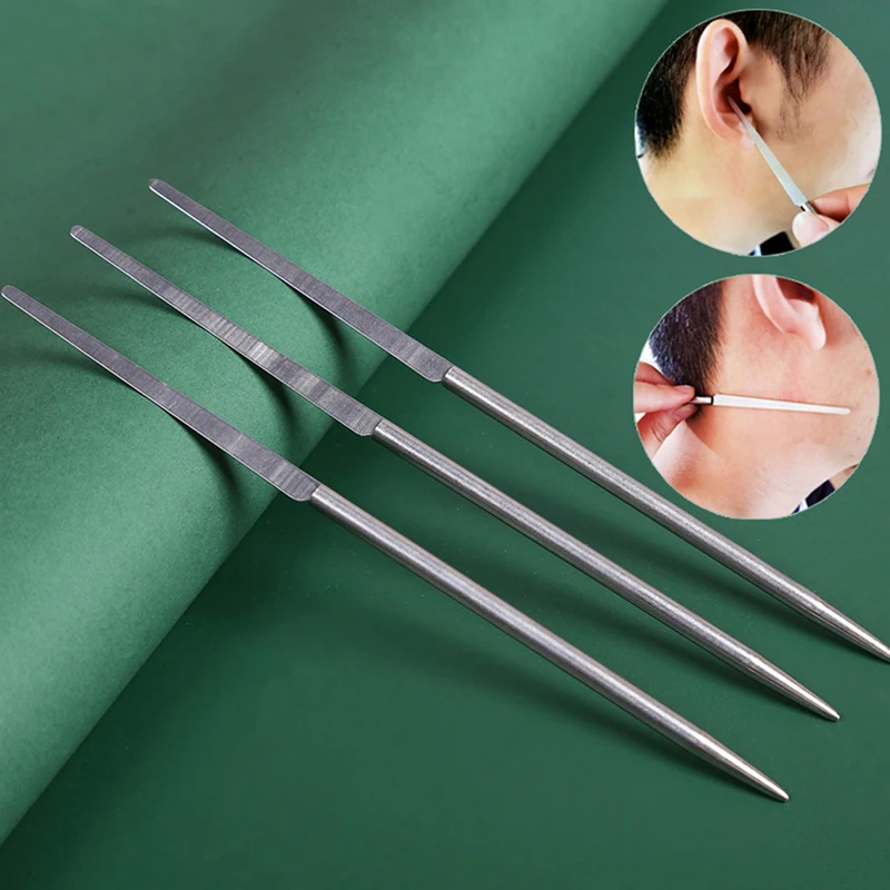1PCEarScraperEarHairScraperStainlessSteelCloudKnifeEarWax