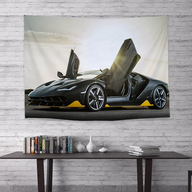 5 peintures sur toile-Voiture De Sport-décoration murale-convient pour  chambre, salon, chambre d'enfant-Avec cadre,100x50cm[562] - Cdiscount Maison