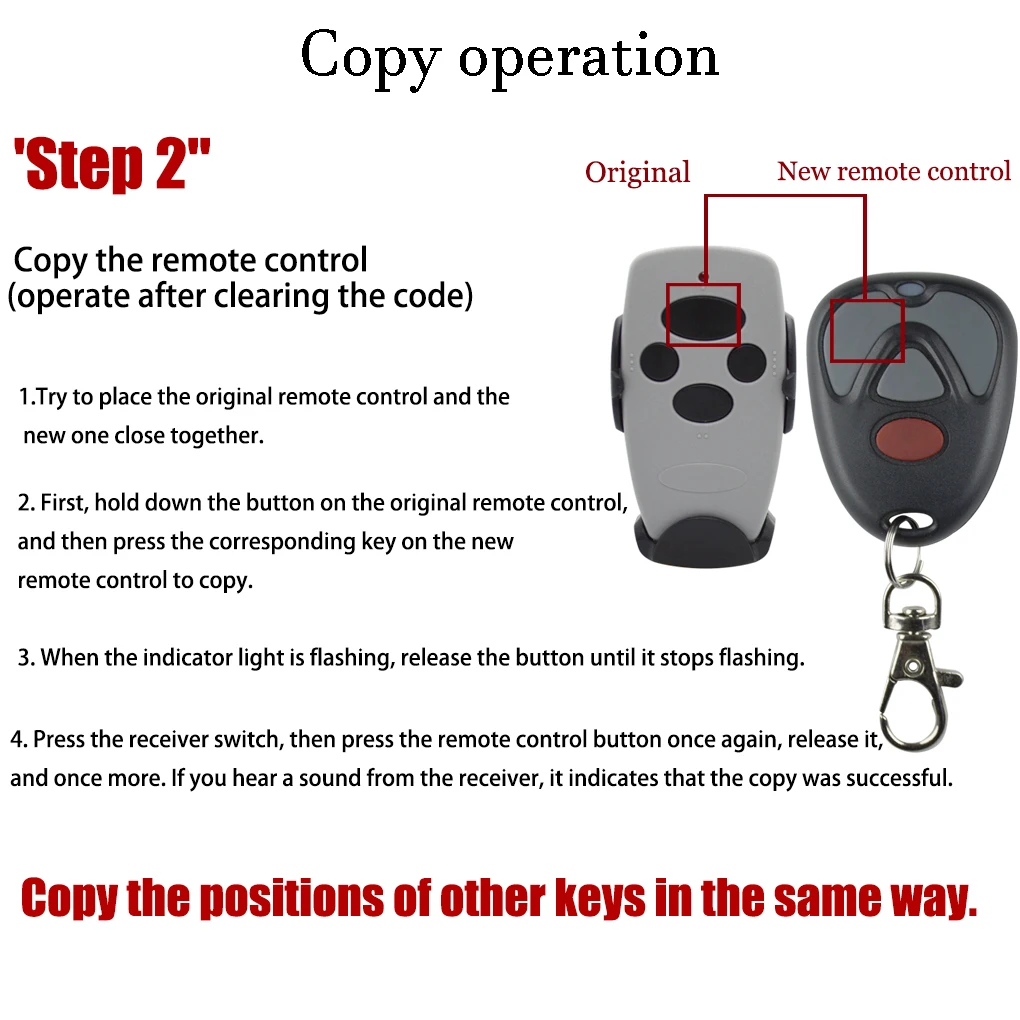 High-Quality Triangular Learning Remote Control for Garage Doors, Guardrails, and Push Rods