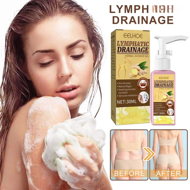 Lymphatic Drainage Slimming Shower Gel Deep Cleansing Waist Shaping Belly Weight Lost Firming Skin Moisturizing Body Bath care