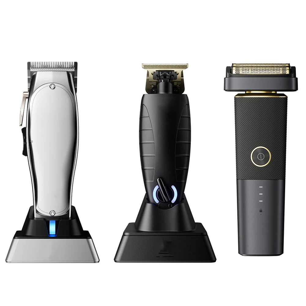 전문 GAMMA + XErgo ONYX 리튬 무선 헤어 클리퍼, 트리머, 포일 면..