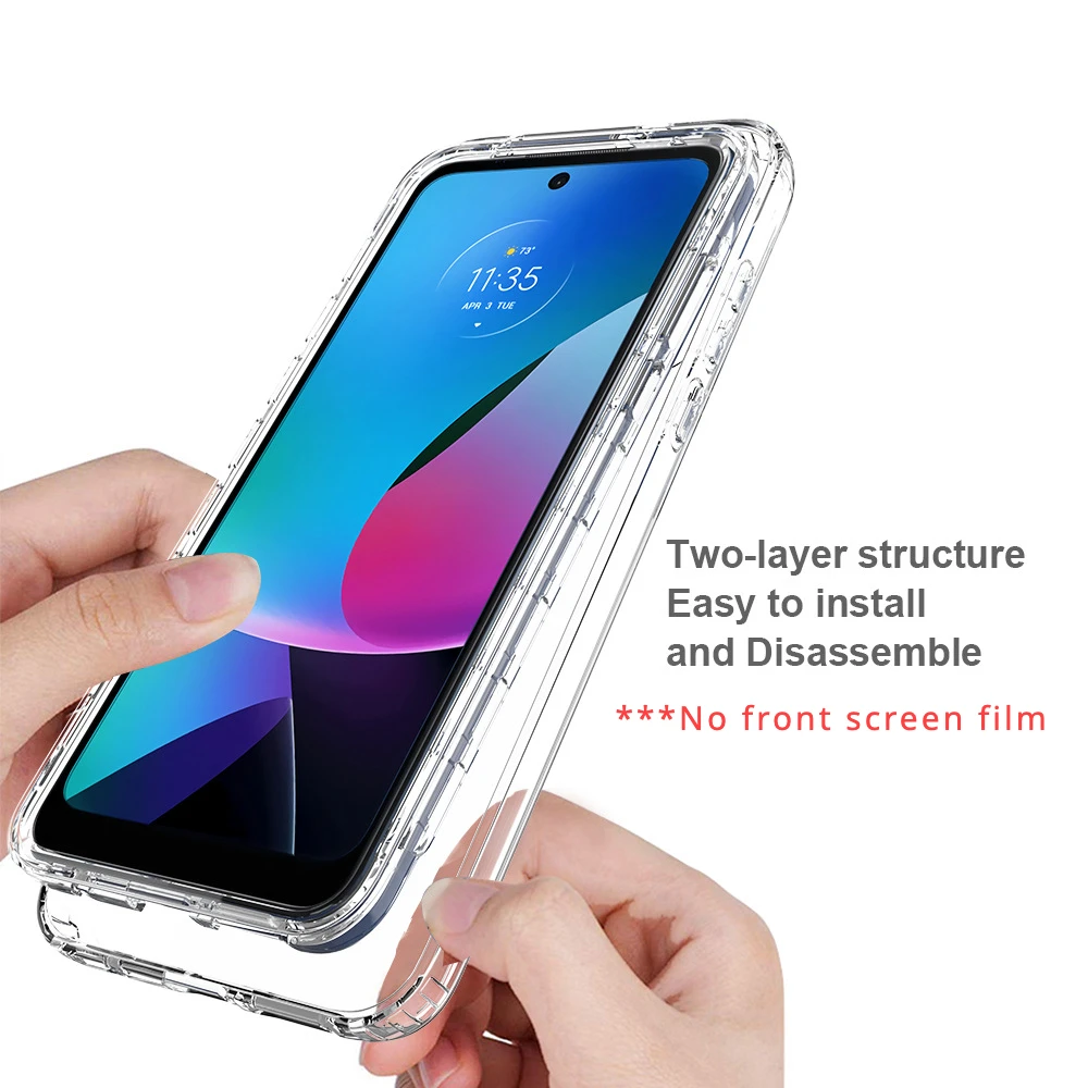 Candy Color Transparent Shockproof Case - Dual Layer Protection