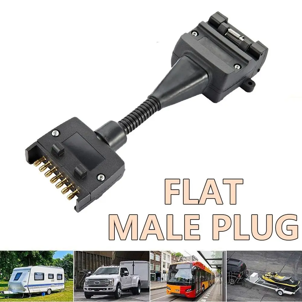New Portable 7-to-12 Converter Multipurpose Durable Caravan Connector Waterproof Trailer Accessories Trailer Adaptor
