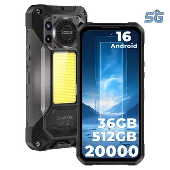 [NEW] OUKITEL WP61 20000mAh 5G Rugged Phone, 6.78'' HD+ Display 36GB(12+24)+512GB ROM, 108MP Camera Android 16 NFC Smartphone