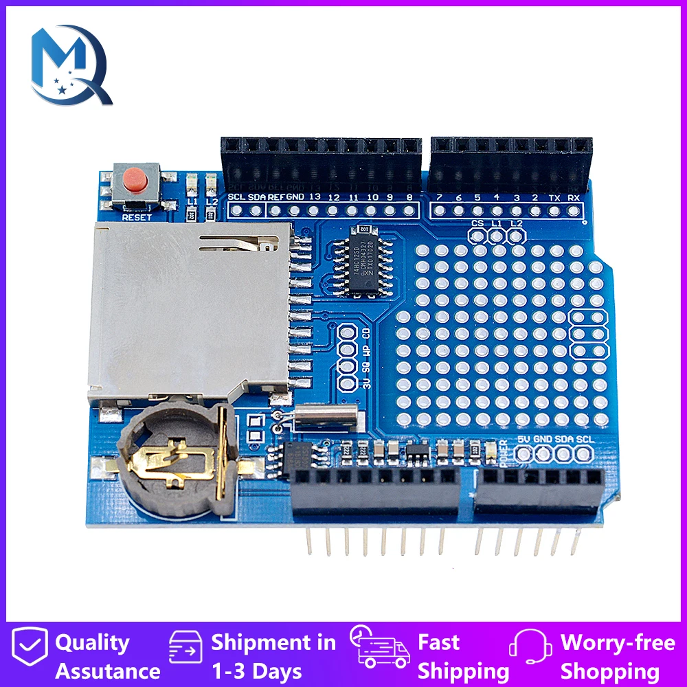 Data Logger V1.0 For Arduino SD Card Hot Data Logging Shield Slot One ...