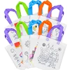 5pcs Graffiti Bag Non-woven Fabric Children Handmade Puzzle DIY Toys Environment Protection Painting Handbag Kids Gift TMZ 5