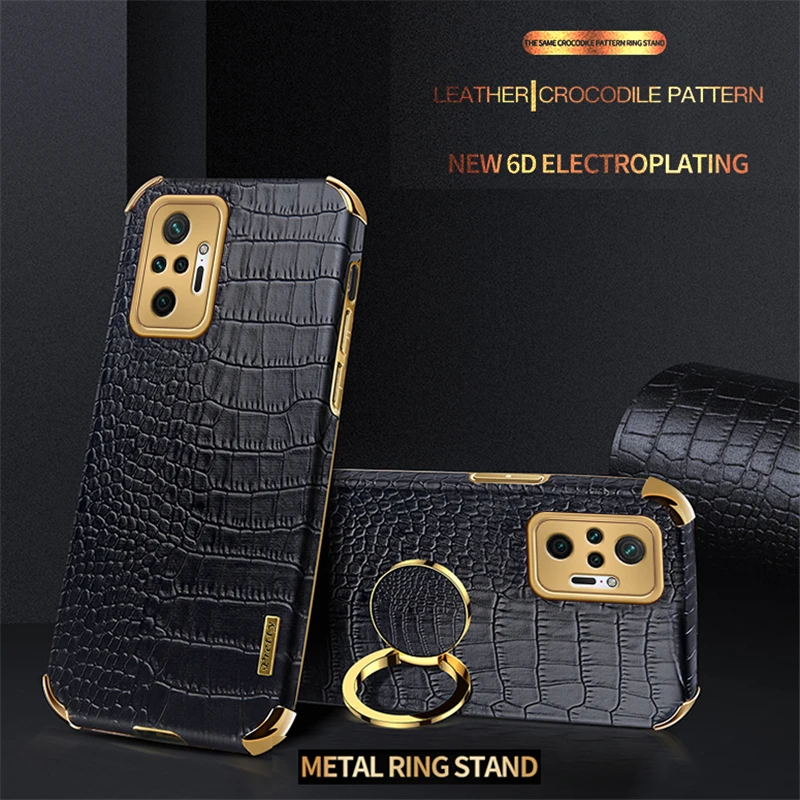 Magnetic Crocodile Leather Phone Case For Xiaomi And Redmi Models_voghion.com