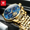 OLEVS Luxury Tourbillon Quartz Watch for Man Sports Men Watch Waterproof Luminous Stainless Steel Chronograph Men's Watches 5