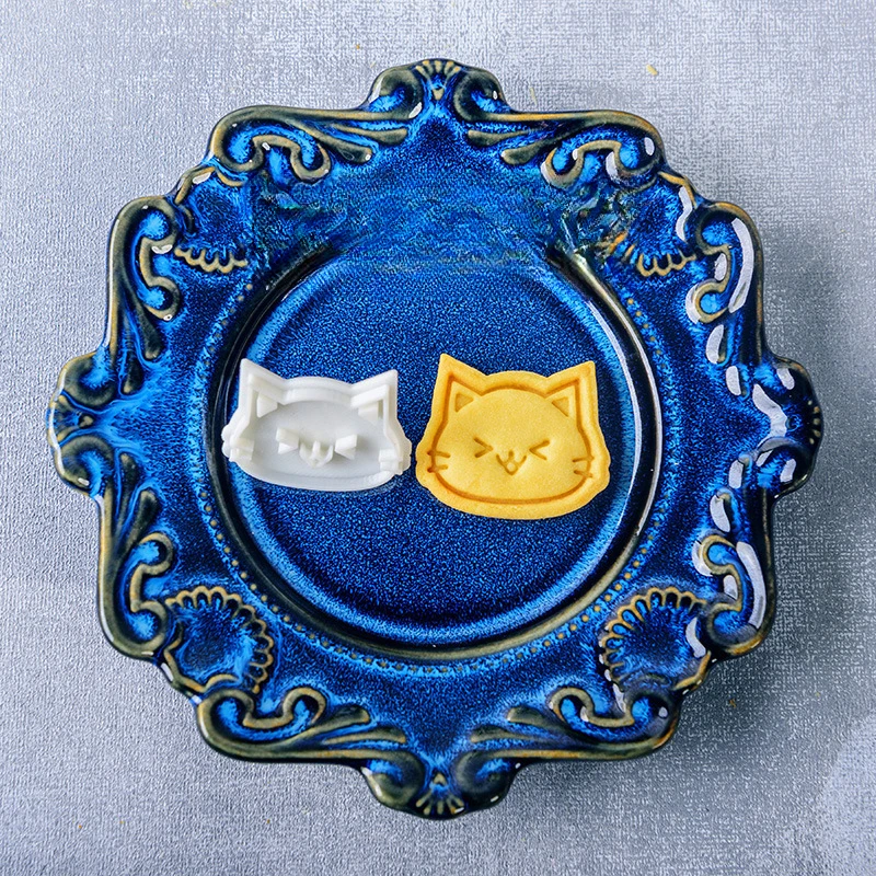 Cookie Cutter Mini Cartoon Cat Biscuit Mold Cute Children DIY 3D Pressing Cat Cookie Cutter Household Baking Tools Fondant Pastry Sugar Crafts