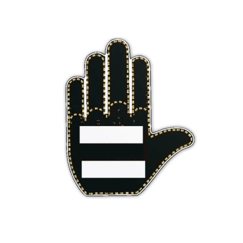 Finger Light Led Car Back Window Sign Car Finger Gesture Light Con Telecomando Black Hand Funny Car Truck Accessori Per Auto