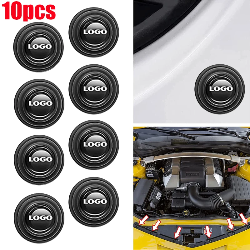 10 Pz/Lotto Car Door Anti-Collisione Shock Silicone Pad Adesivi Assorbitore Mat Switch Buffer Guarnizione Decorazione Accessori Auto