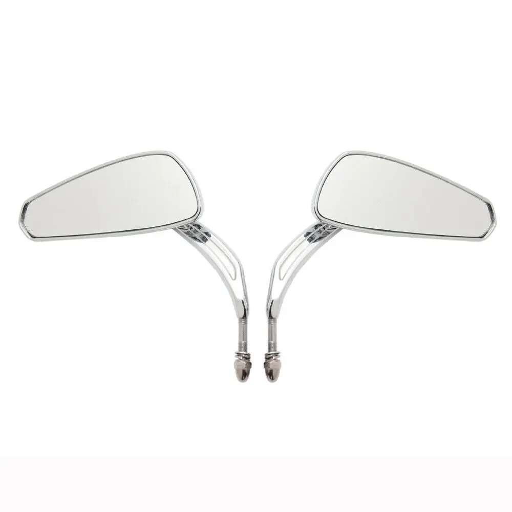 Chrome Rearview Side Mirrors Custom For Harley Touring Street Road Glide CVO