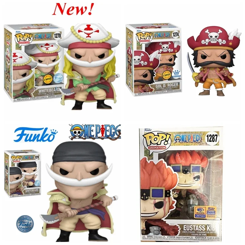 thumbnail image 2 of NUEVA figura de acción FUNKO POP ONE PIECE de la serie Whitebeard 1270 limitada Gol D. Roger 1274 Eustass Kid 1287, modelo de juguetes para regalar, 2 of 5