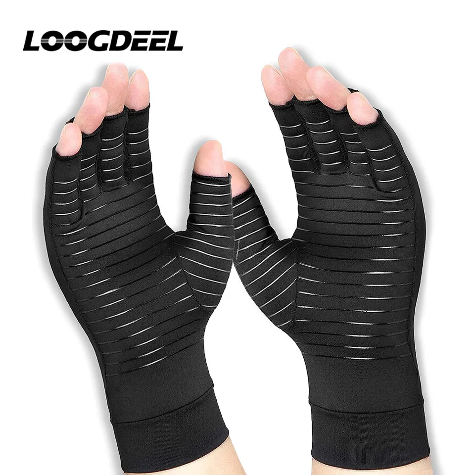 Copper Compression Arthritis Gloves 1Pair For Women Men Fitness Compression Rehabilitation Wrist Support
