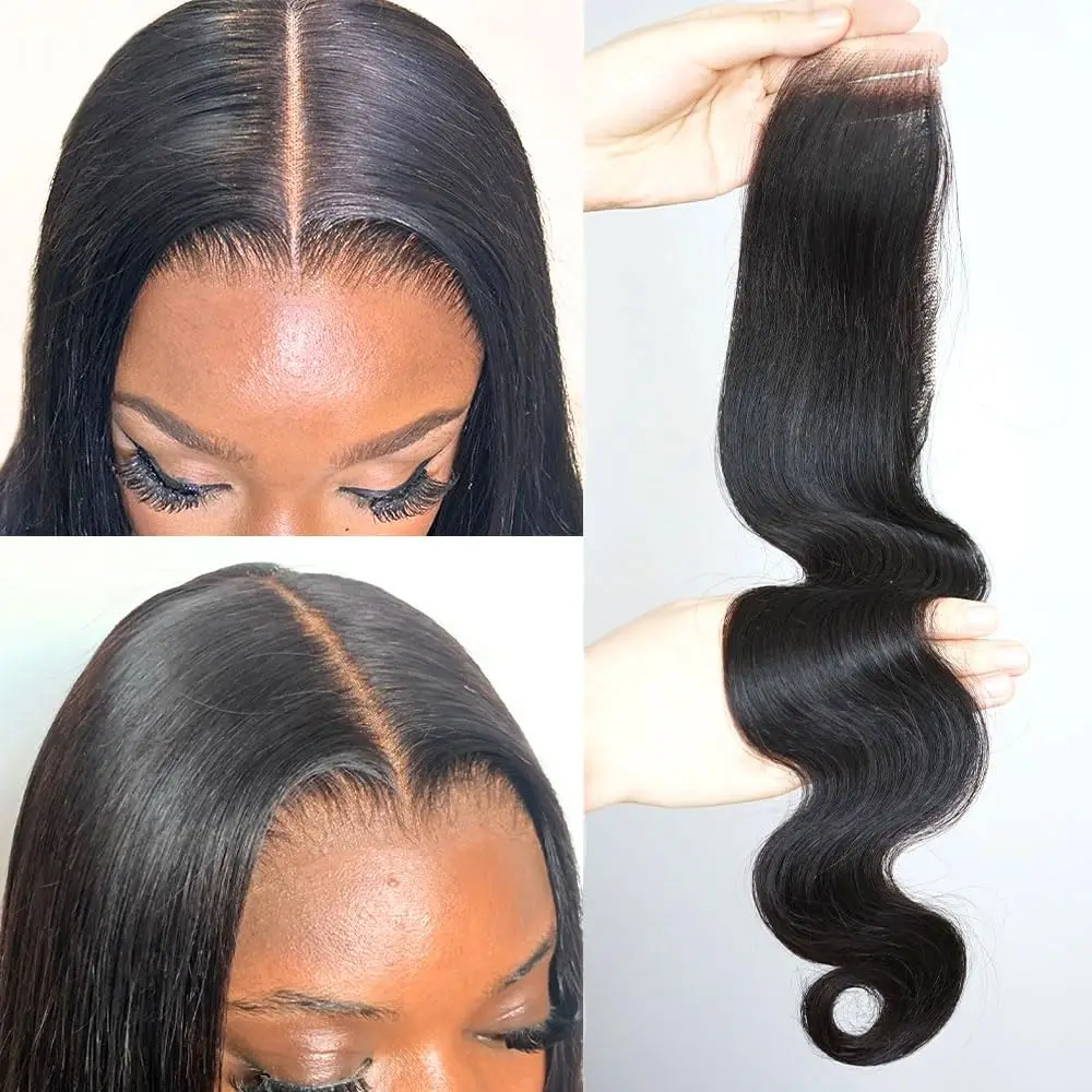 Body Wave 2x6 HD Lace Closure Human Hair Tiny Knots Real Invisible 13x4 HD Lace Frontal Human Hair Ear to Ear Full Density