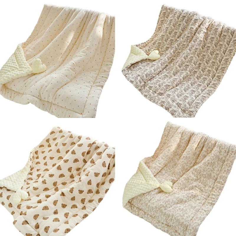 Multifunction Baby Blanket Unisex Baby Blanket Comforting with Dotted Lining Large for Indoor & Outdoor Use
