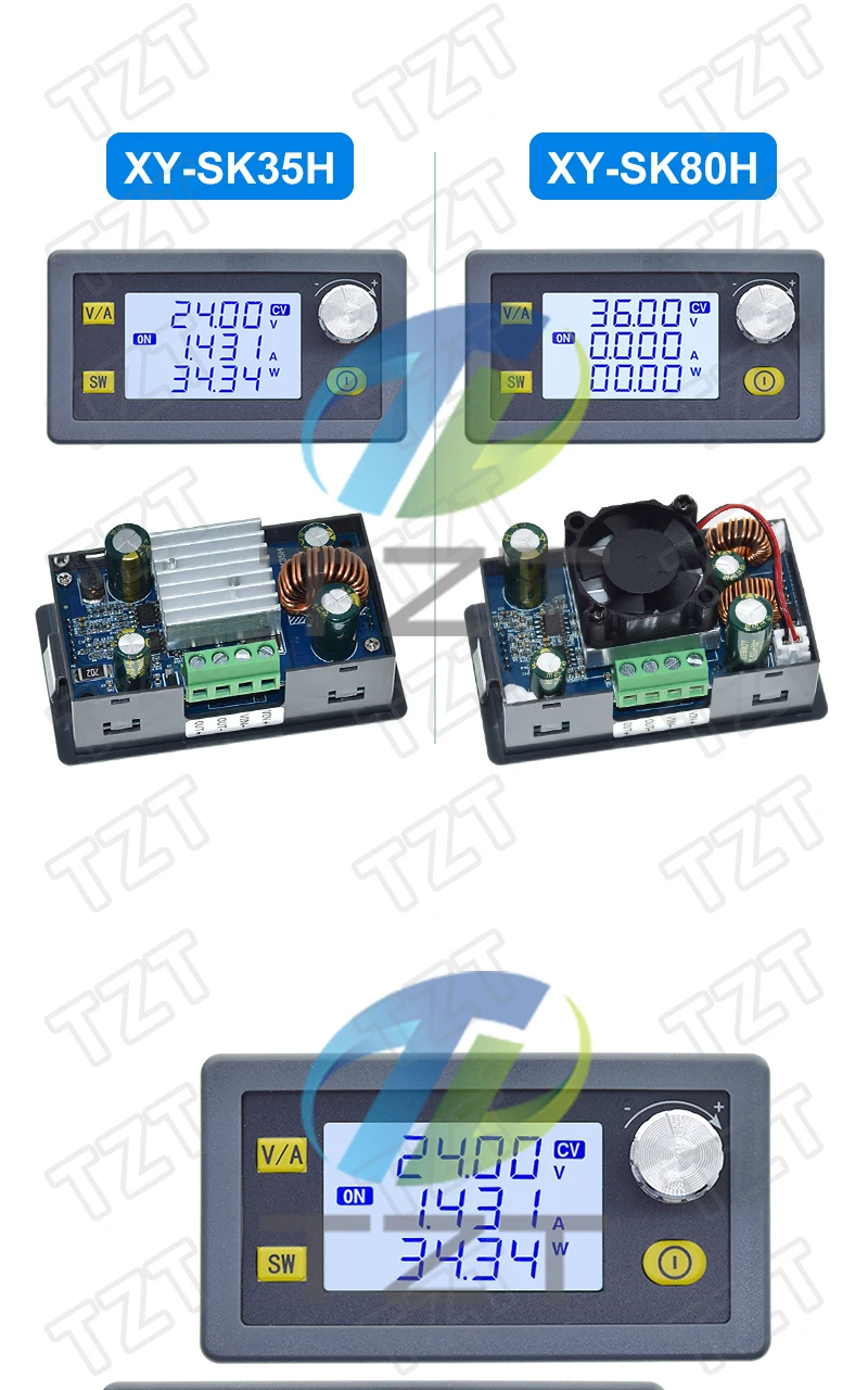 35W/80W DC-DC Buck-Boost-Wandler CC CV Einstellbarer DC-Spannungsregler Netzteil Step-Down Stabilisiertes Modul 6-36V 5-30V – Detail 18