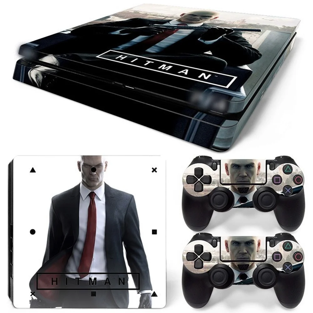 For Ps4 Slim Hitman2  Pvc Skin Vinyl Sticker Decal Cover Console Dualsense Controllers Dustproof Protective Sticker