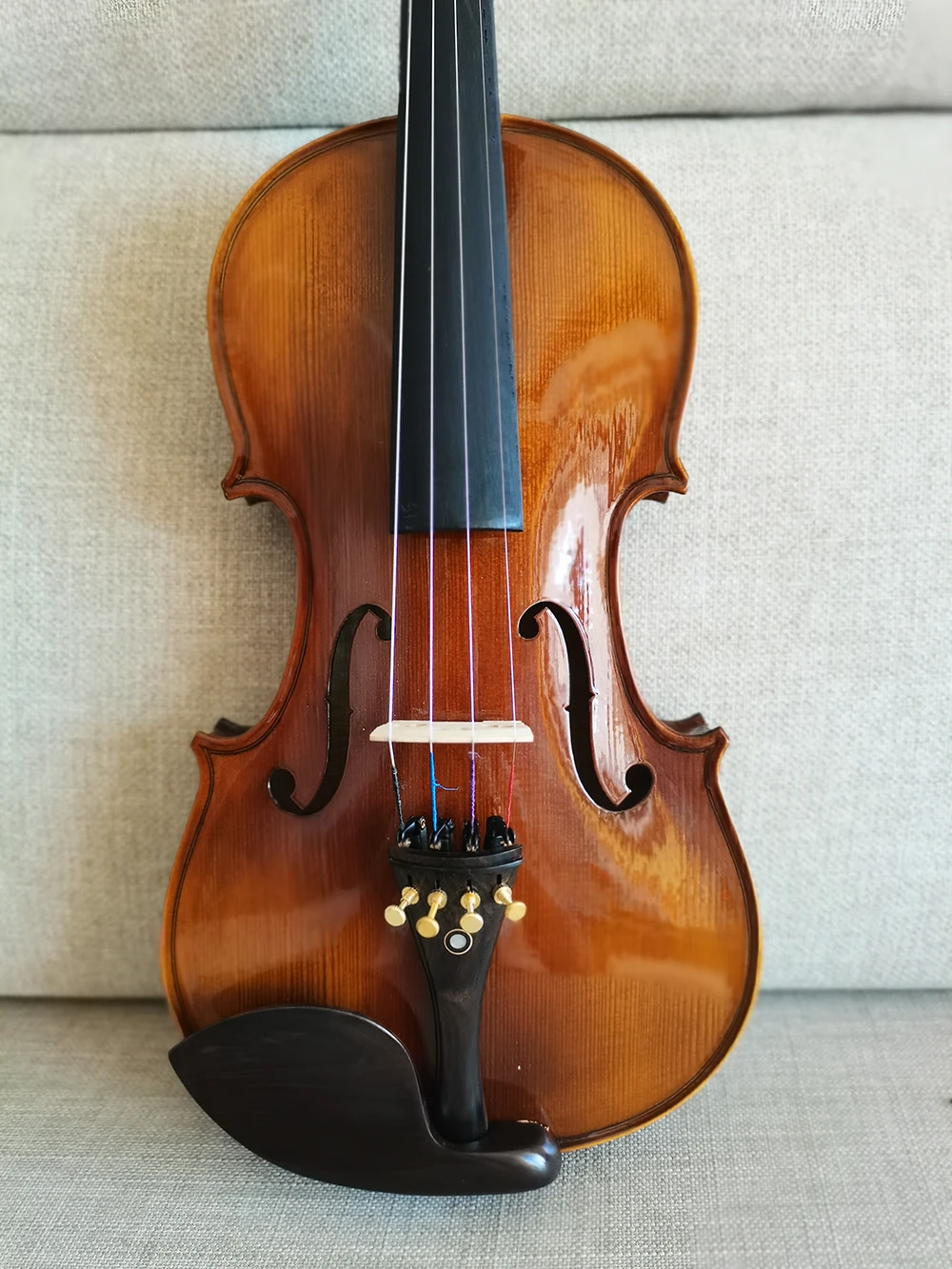Natural dense flame violin 4/4 3/4 Maple back panel, spruce panel brown violin Beginners Professional Instruments with case bow