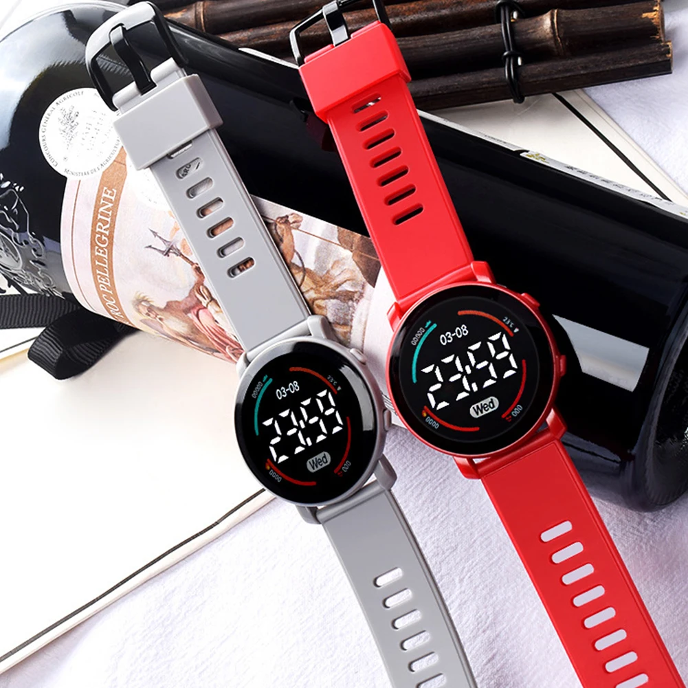 

LED Digital Kids Watches Luminous Waterproof Sport Children Watch Silicone Strap Electronic Wrist Watch For Boys Girl