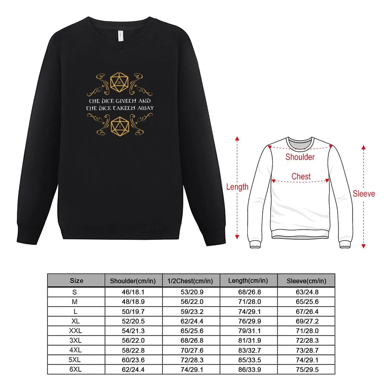 New The Dice Giveth and Taketh Away Natural 20 and Critical Fail Sweatshirt mens clothing mens designer clothes men sweatshirt