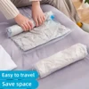 5Pcs Travel Roll-Up Compression Bags Reusable Vacuum Storage Bag Saves 80% of Storage Space Roll-Up Compression No Need Air Pump 2