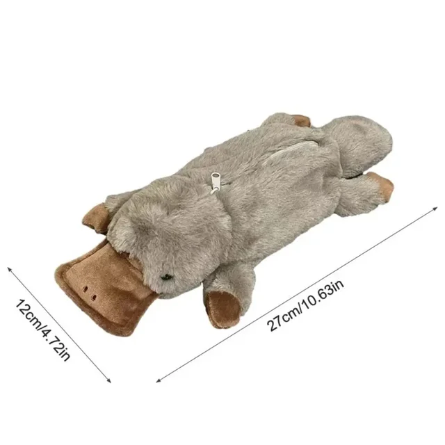 Portapenne creativo di grande capacità astuccio multifunzionale per anatra/squalo/tartaruga portapenne in peluche per ufficio scolastico 6